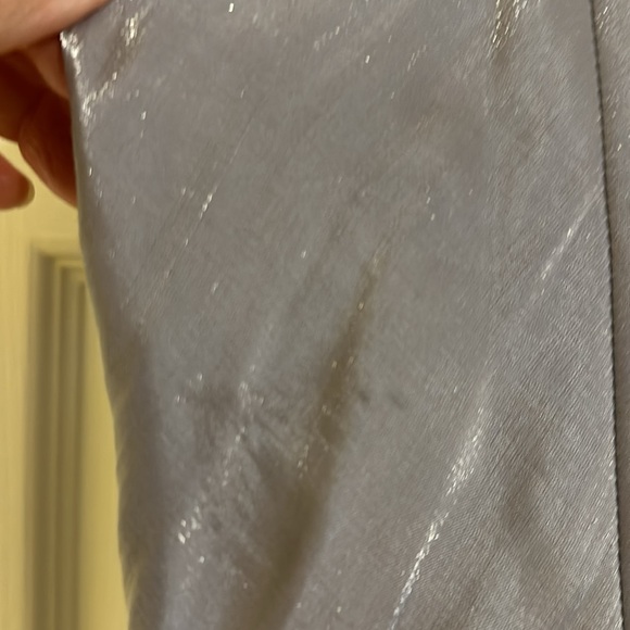 H&M Shiny Silver Spaghetti Strap Cocktail Mini Dress - Picture 7 of 8